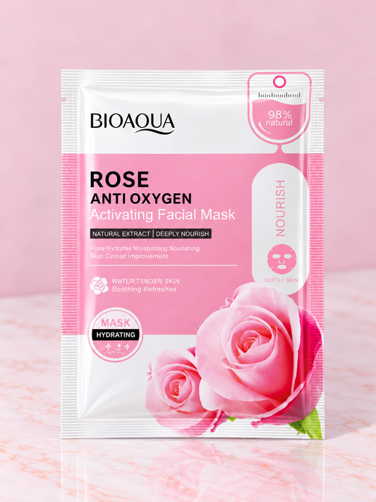 Mascarilla Facial en Velo de Rosas Anti Oxygen Bioaqua