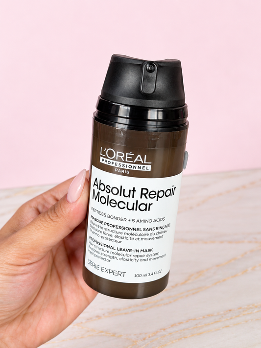 Mascarilla Leave in Absolut Repair MOLECULAR 100 ml Linea Profesional (color café) Loreal