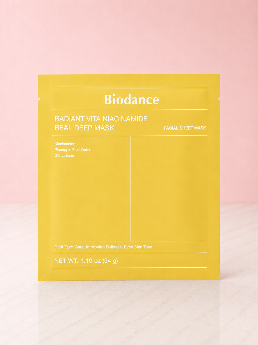 Mascarilla Radiant Vita Niacinamide-Real Deep Mask AMARILLA