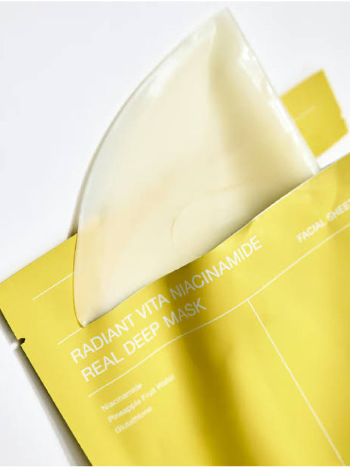Mascarilla Radiant Vita Niacinamide-Real Deep Mask AMARILLA