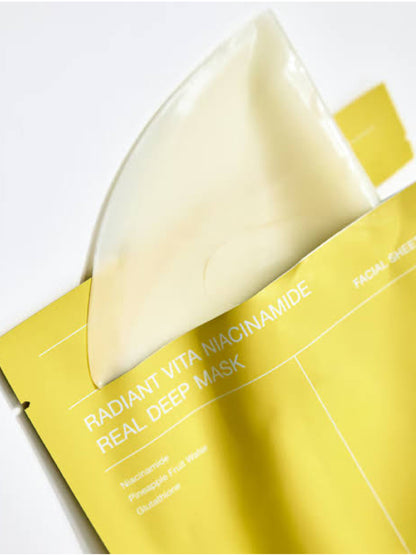 Mascarilla Radiant Vita Niacinamide-Real Deep Mask AMARILLA