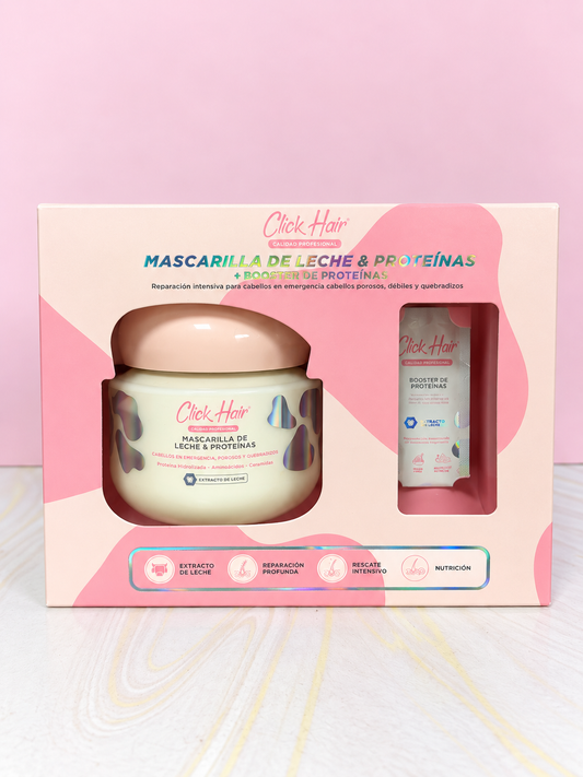 Mascarilla de Leche y Proteínas Línea Profesional Click Hair