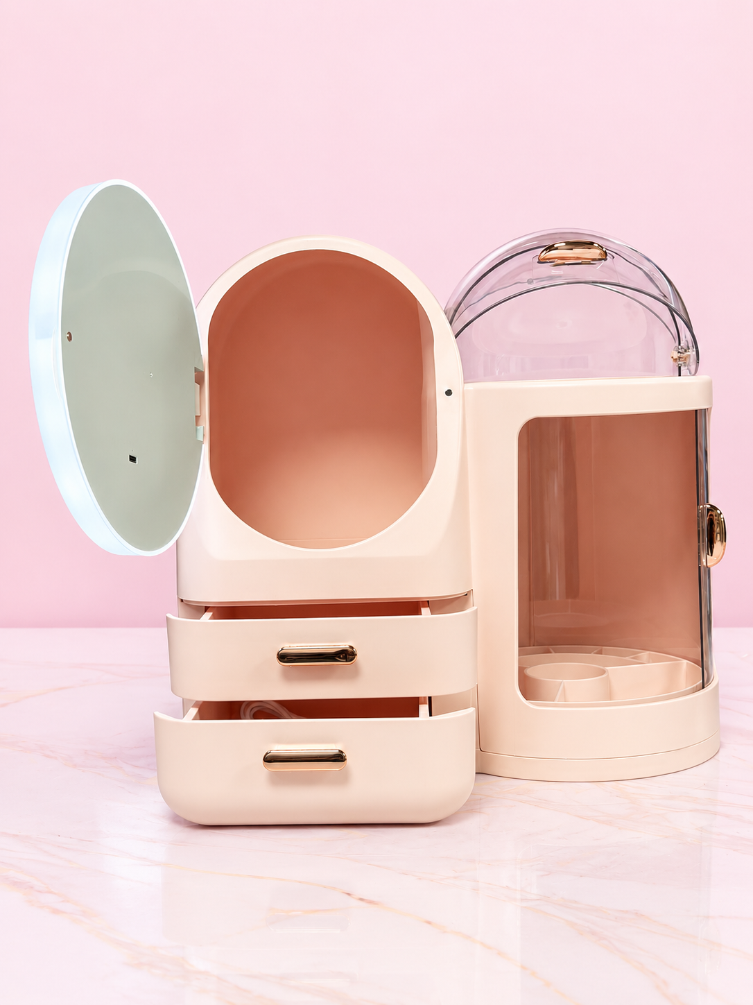 Organizador para brochas Gigante + espejo con Luz REF OH-26-263