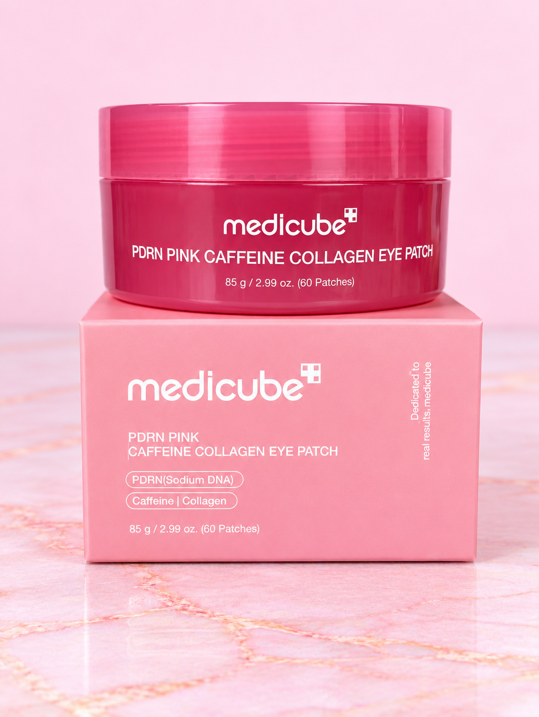 PDRN PINK CAFFEINE COLLAGEN EYE PATCH 60pcs Medicube