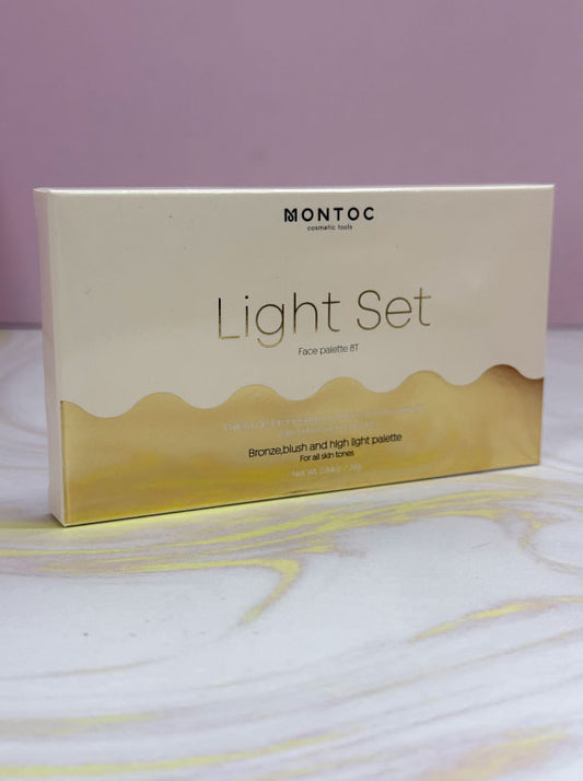 Paleta de bronceador, rubor e iluminador Light Set Montoc
