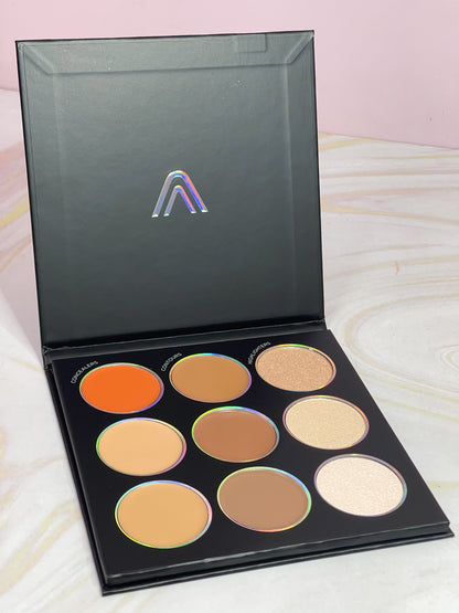 Paleta HD Skin de correctores, contornos e iluminadores Atenea