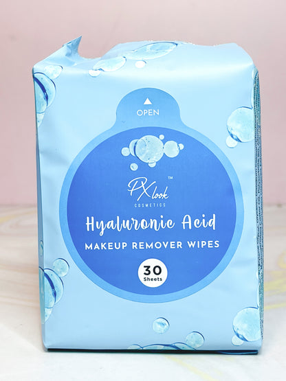 Pañitos desmaquillantes de ácido hialurónico AZULES x 30 unidades