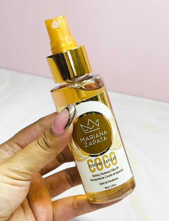 Perfume capilar de Coco Mariana Zapata