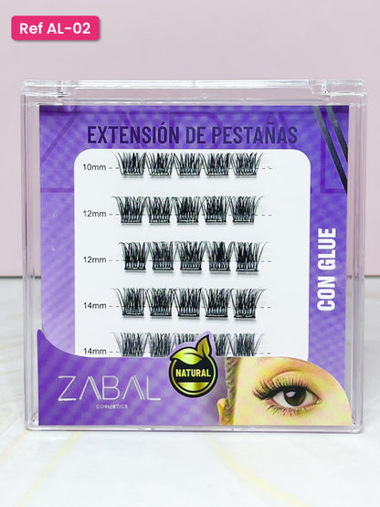 Pestañas efecto Ruso con pega