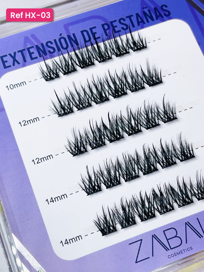 Pestañas efecto Ruso con pega