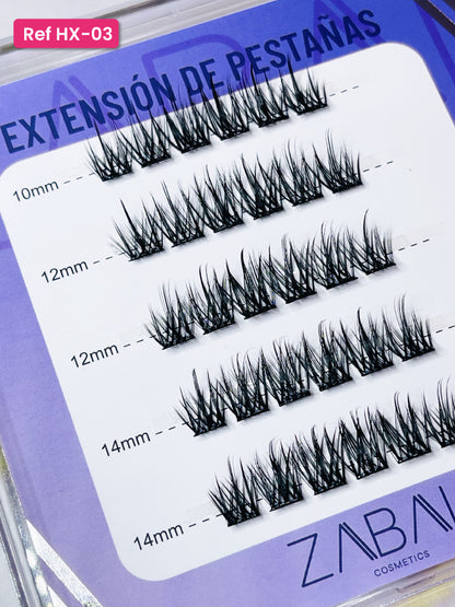 Pestañas efecto Ruso con pega