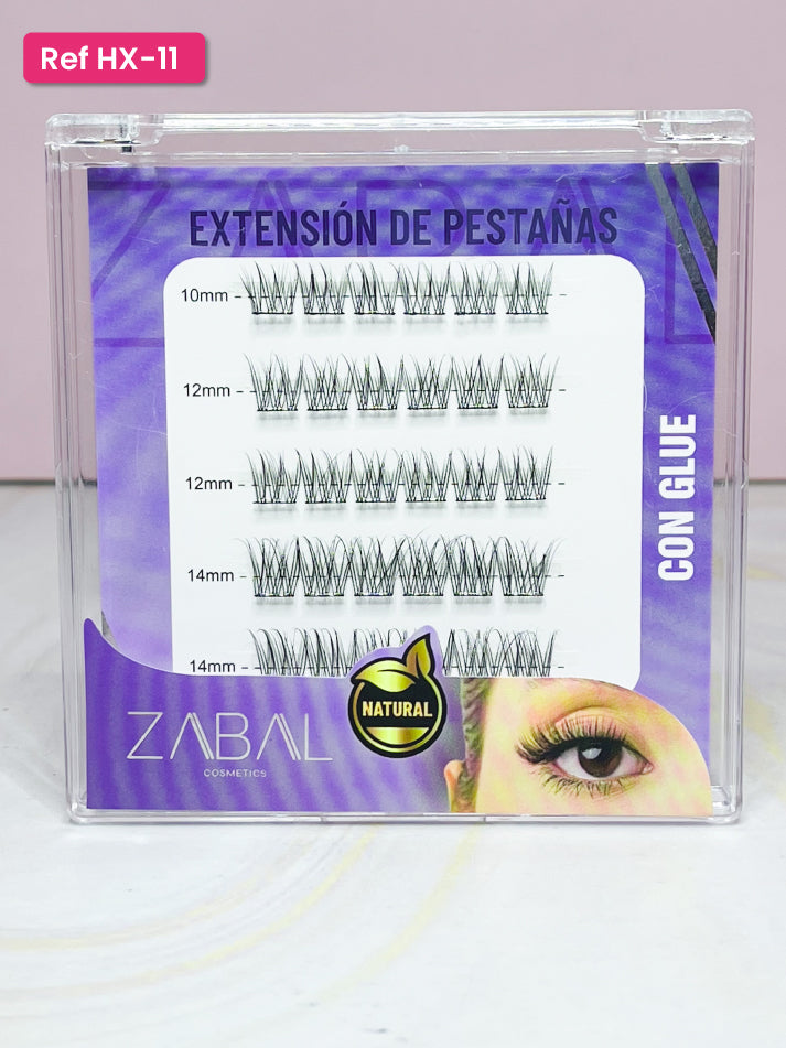 Pestañas efecto Ruso con pega