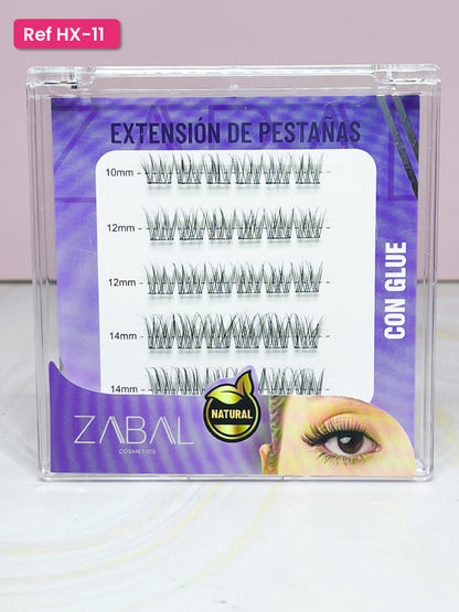 Pestañas efecto Ruso con pega