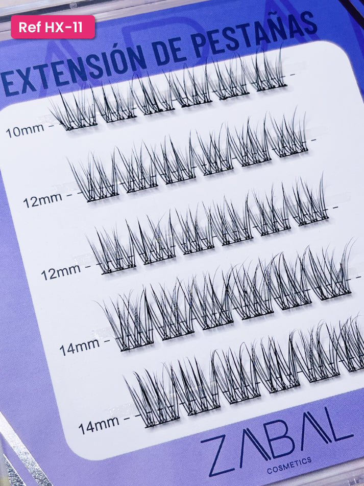 Pestañas efecto Ruso con pega