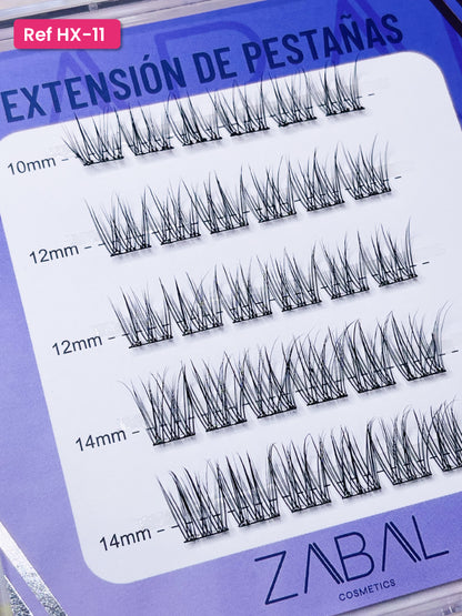 Pestañas efecto Ruso con pega