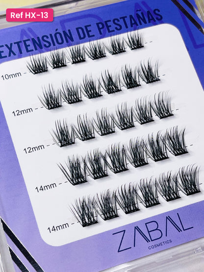 Pestañas efecto Ruso con pega