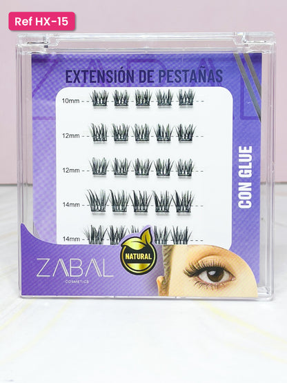 Pestañas efecto Ruso con pega