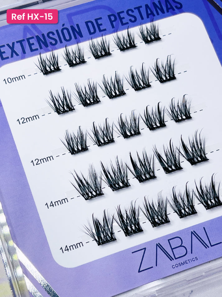 Pestañas efecto Ruso con pega