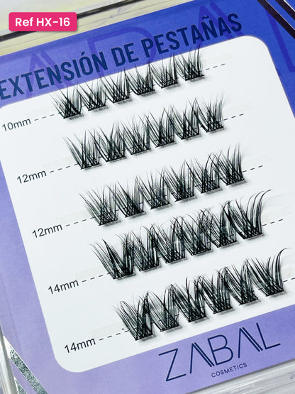 Pestañas efecto Ruso con pega