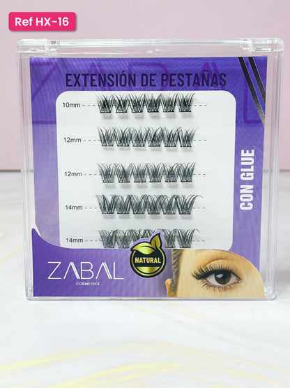 Pestañas efecto Ruso con pega