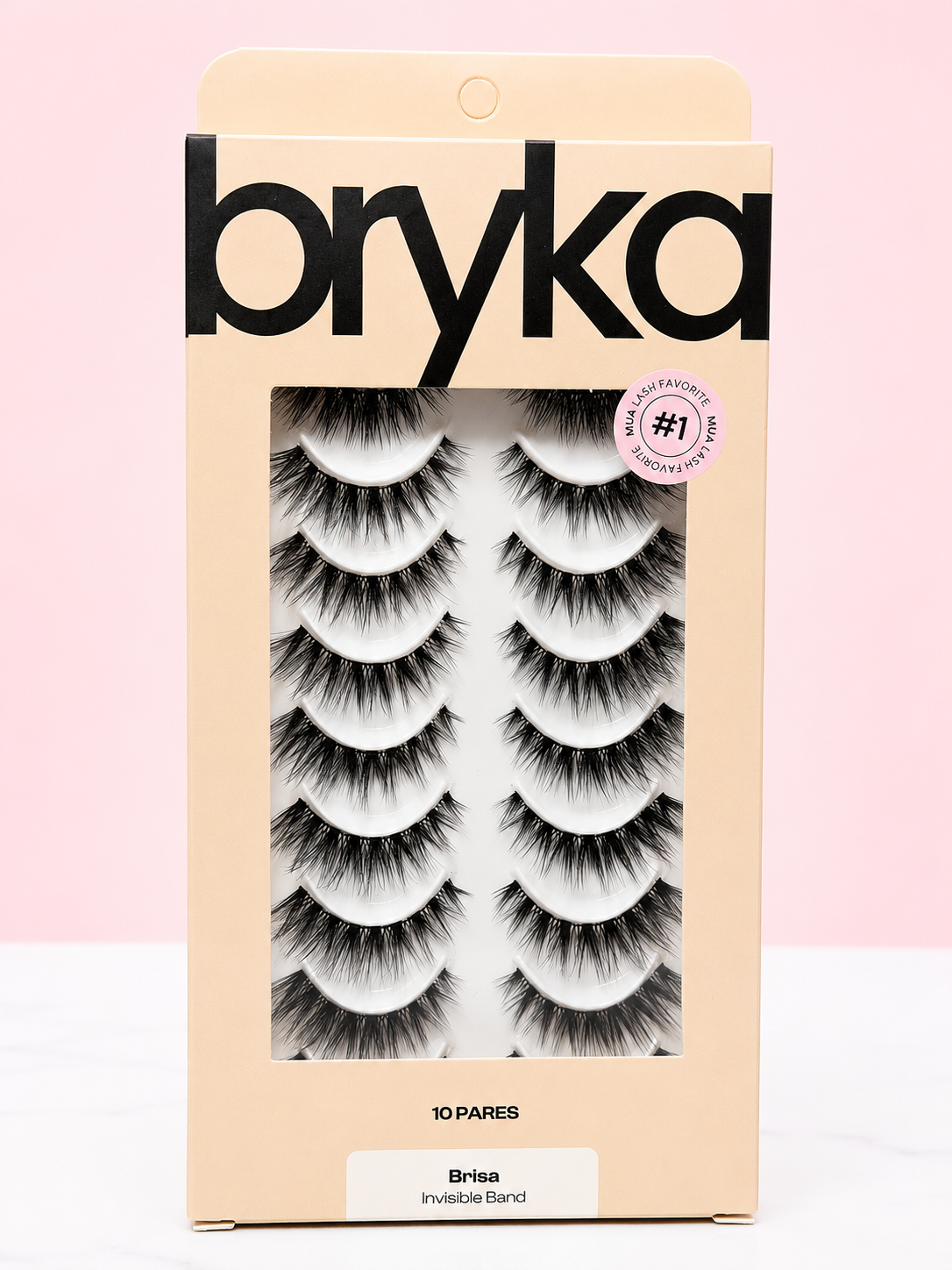 Pestañas Foxy Wispy con banda Transparente Ref BRISA X 10 Bryka