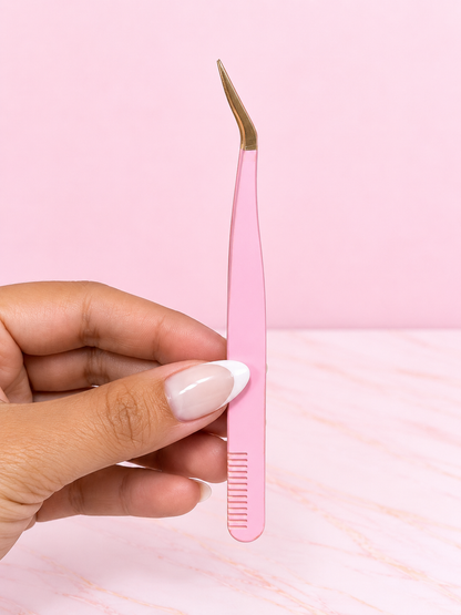 Pinza de Precisión Angular para Pestañas Beauty Tools REF OH-26-089