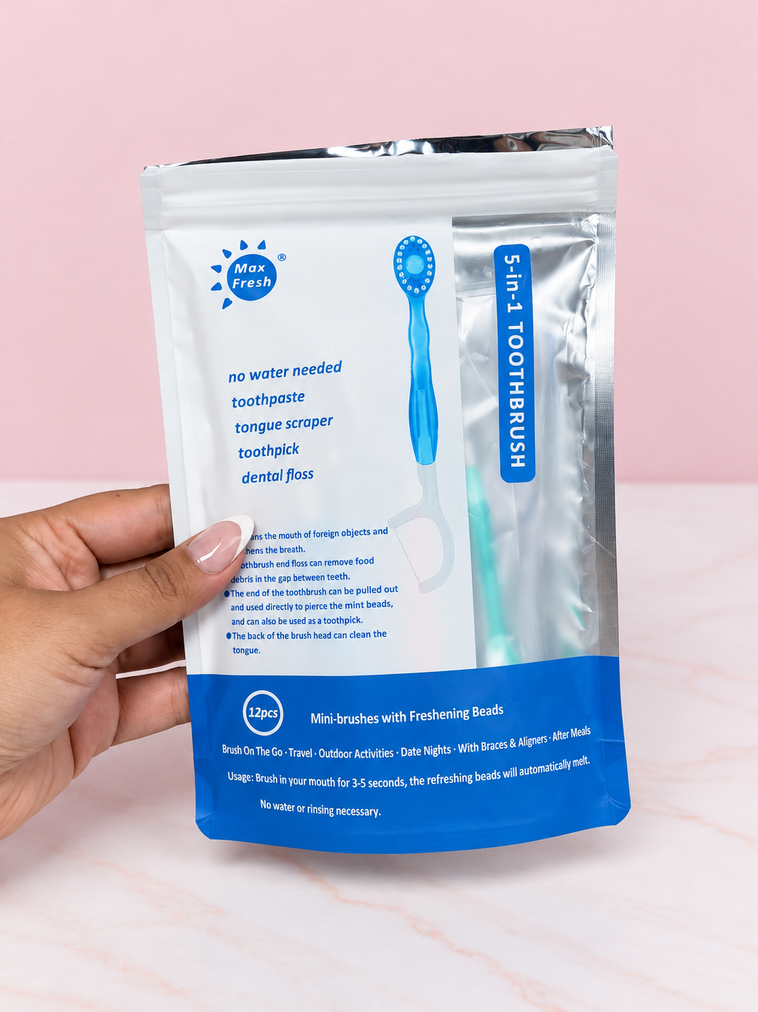Paquete de Mini Cepillos de Dientes Desechables x 12 unidades REF OH-26-185