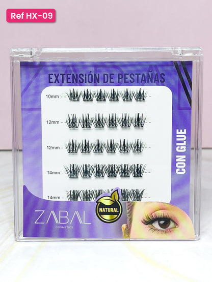 Pestañas efecto Ruso con pega