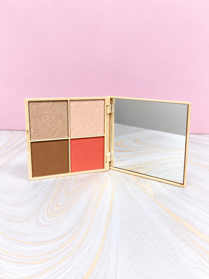 Rubor + Contorno + Iluminador Face Palette 01 Ref 727 Sagui