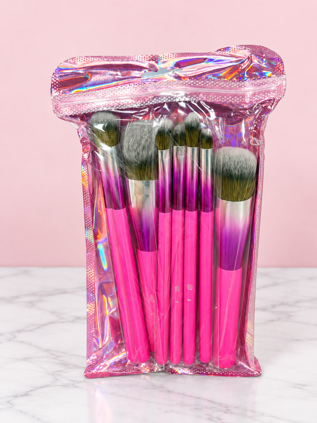 Kit de Brochas en Bolsa Fucsias X 10 REF OH-26-111