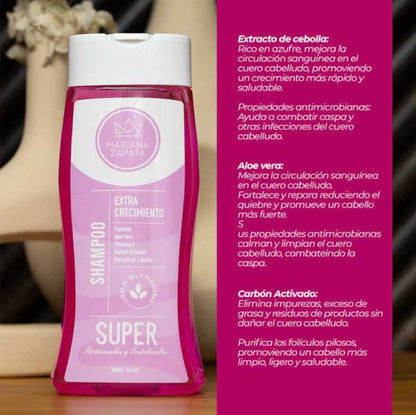 Shampoo extra crecimiento By Mariana Zapata