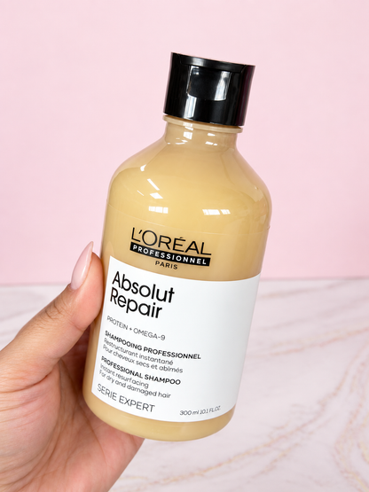 Shampoo Absolut Repair 300 ml Linea Profesional (color amarillo claro) Loreal