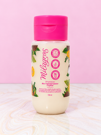 MINI Shampoo Biorepolarizador tamaño viajero Milagros