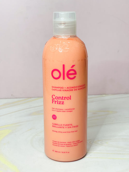 Shampoo + acondicionador Control Frizz con vinagre de manzana Olé