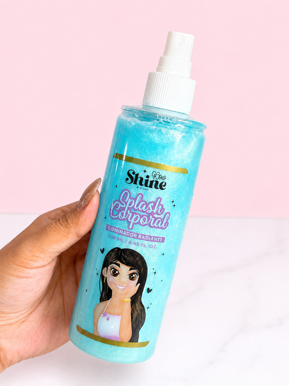Splash corporal AZUL Glow Shine By Yaja