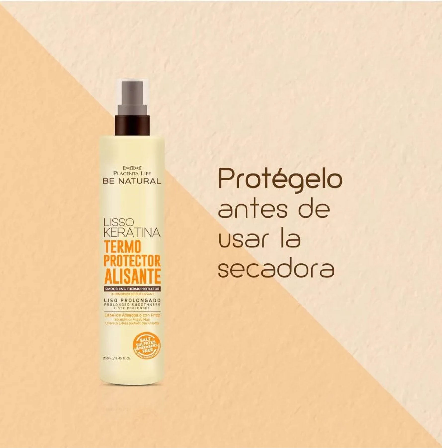 Termoprotector alisante Lisso keratina Be natural – Cocopink Store