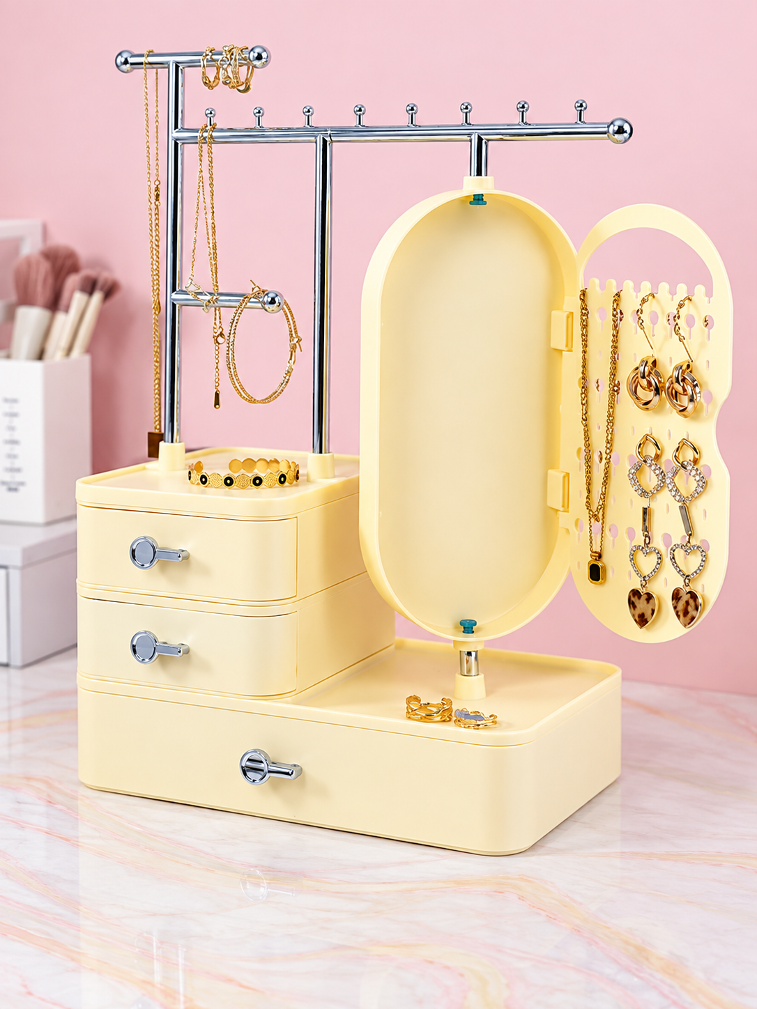Tocador para Accesorios con Cajones y Espejo REF OH-26-277