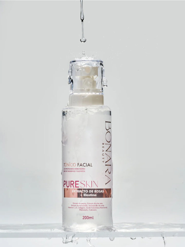 Tónico Facial De Extracto de Rosas + Elastina Bonara Beauty