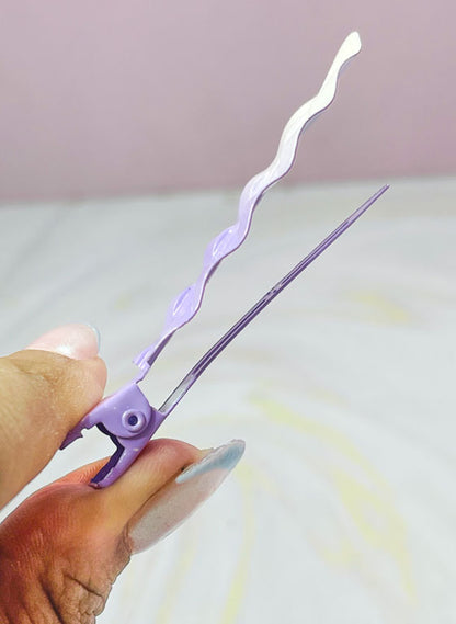 Trio de pinzas para el cabello color pastel