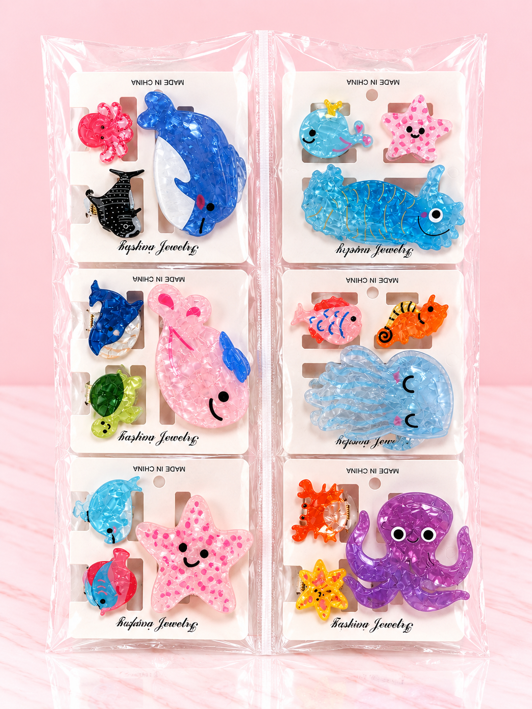 Trio de Pinzas GRANDES Peces (1 grande + 2 pequeñas) x SEIS REF OH-26-150(P2-51-01)