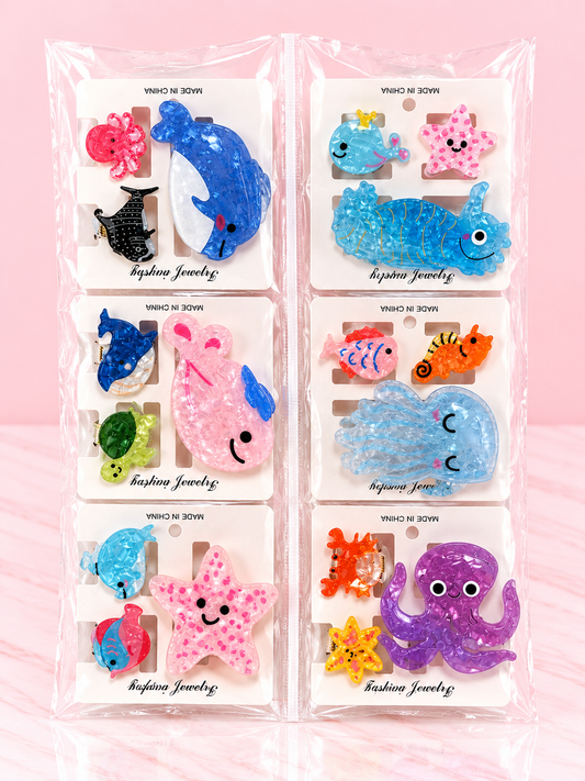 Trio de Pinzas GRANDES Peces (1 grande + 2 pequeñas) x SEIS REF OH-26-150(P2-51-01)