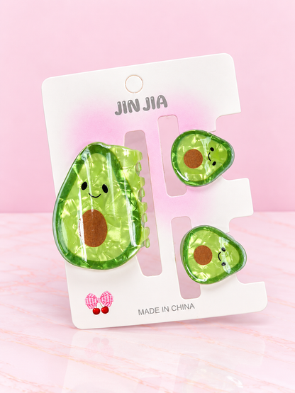 Trio de Pinzas MEDIANAS Fruticas (1 grande + 2 pequeñas) x DOCENA REF OH-26-155 Jin Jia