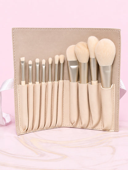Estuche x 11 Brochas Rosadas + Cosmetiquera REF OH-26-096(P8-24-01)