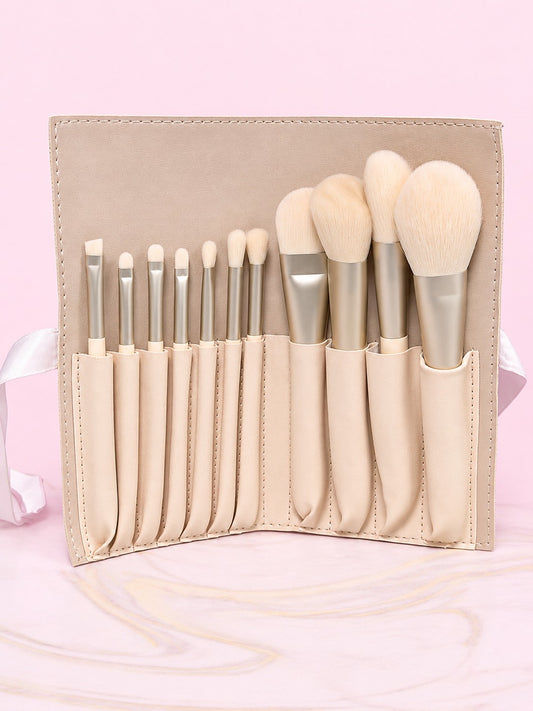 Estuche x 11 Brochas Rosadas + Cosmetiquera REF OH-26-096(P8-24-01)