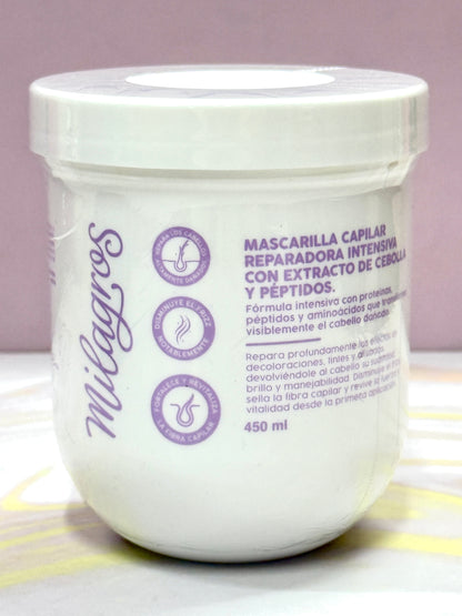 Mascarilla con cebolla y péptidos milagros