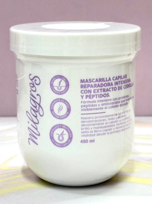 Mascarilla con cebolla y péptidos milagros