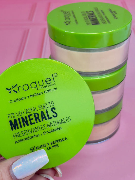 Polvo suelto mineral Raquel