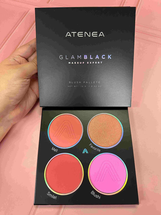 Paleta de rubores x 4 Glam Black Atenea