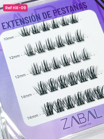 Pestañas efecto Ruso con pega